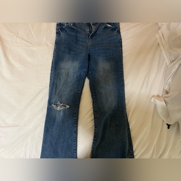 Flared Stretch Ripped Jeans - Picture 2 of 4